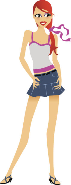 时尚的女孩图片下载