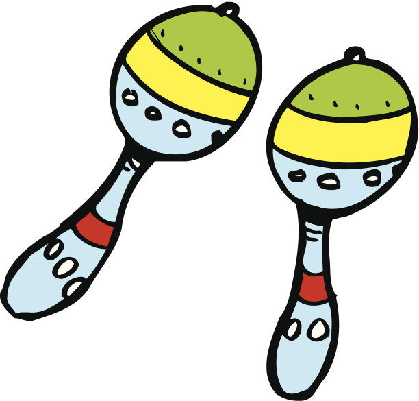 可编辑的一套沙球的卡通插图图片下载