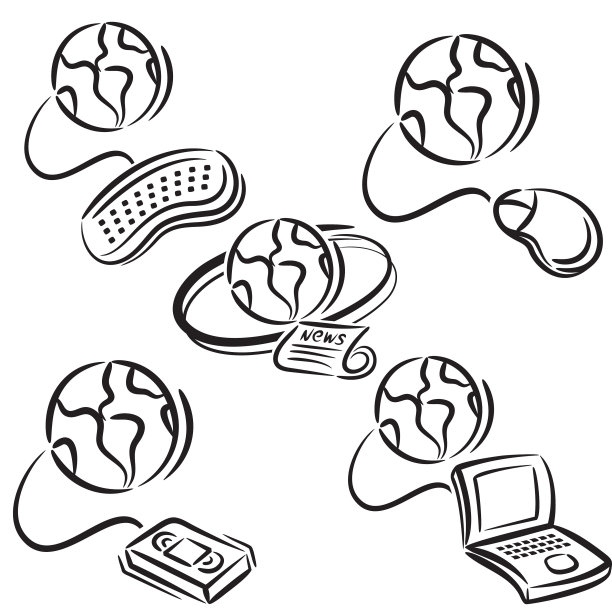 通讯图标:全球服务图片下载