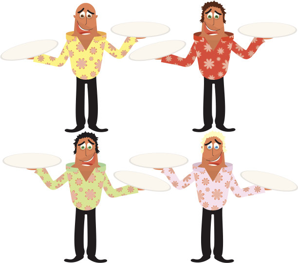 一组有趣的侍者图片下载