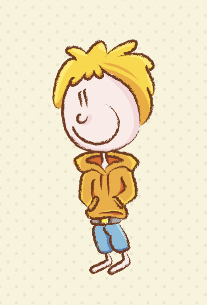 穿帽衫的快乐男孩图片下载