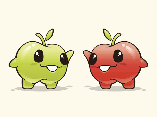 绿红苹果图片下载