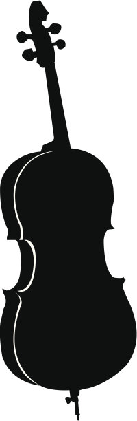 大提琴轮廓图片下载