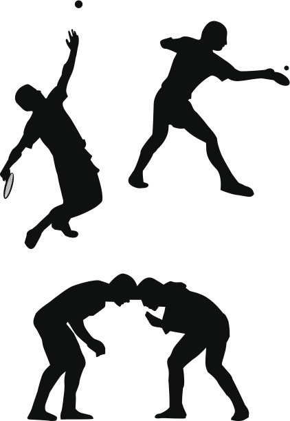 网球、乒乓球和摔跤运动员图片下载