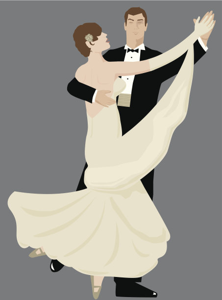 交际舞双人组(矢量)素材图片