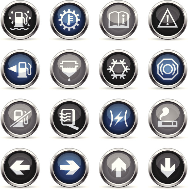 超光泽图标-汽车控制指示器图片下载