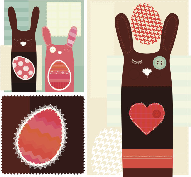 复活节兔子和彩蛋图片下载