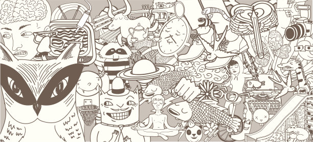 一套涂鸦背景图片下载