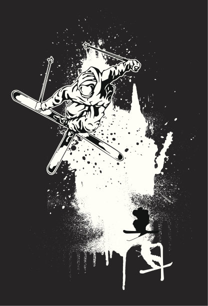 滑雪设计图片下载