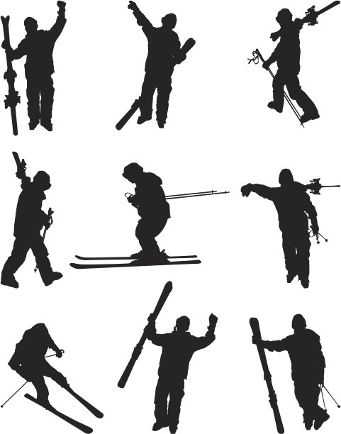 极端的滑雪者滑雪图片下载