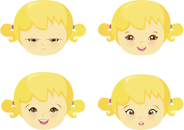 金发小女孩表达法图片下载