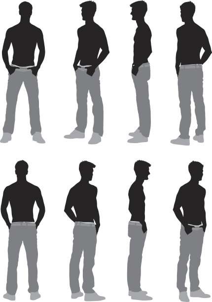 一个男人摆姿势的多张照片图片下载