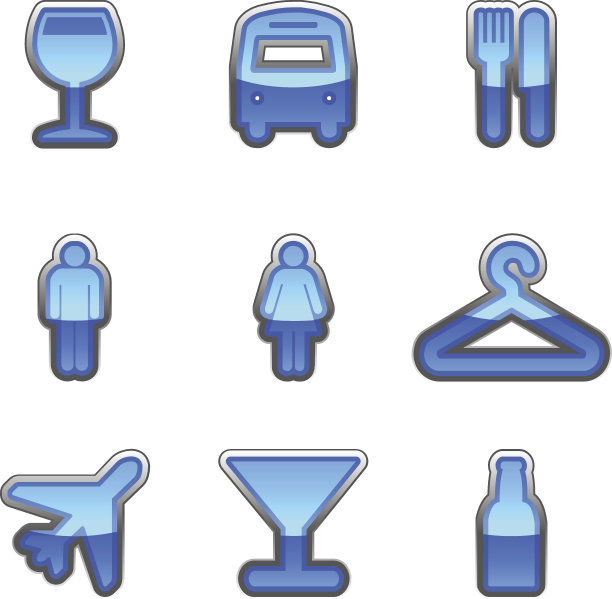 服务和旅行图标集合图片下载