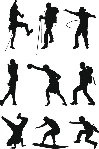 男人做不同的运动图片下载