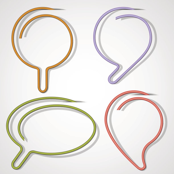 回形针制成的语音泡泡图片下载