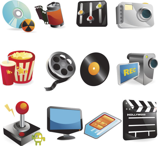 媒体网络图标图片下载