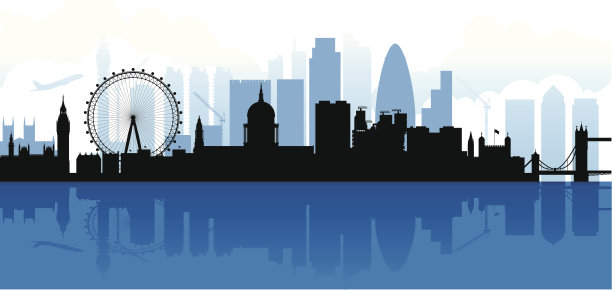 伦敦天际线轮廓图片下载