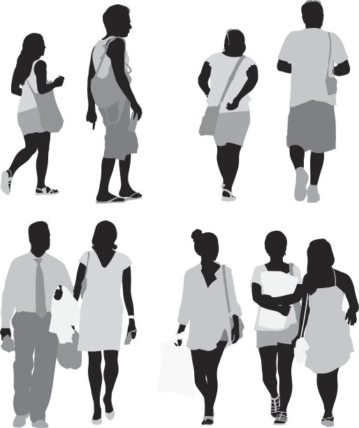 普通人的剪影图片下载