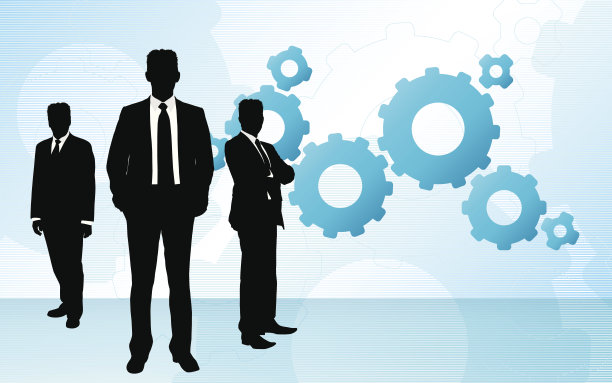 商人和齿轮图片下载