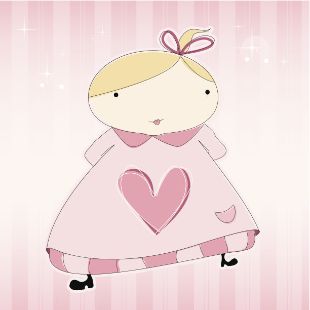 粉红色的女孩图片下载