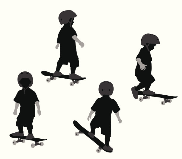 男孩和女孩滑板图片下载