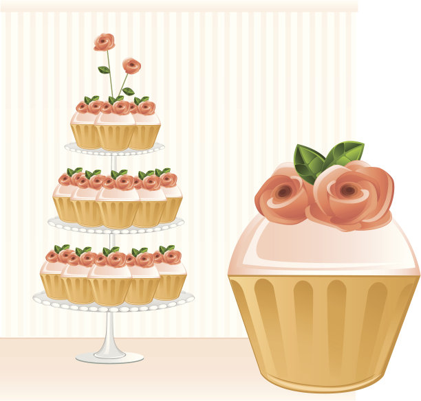 玫瑰蛋糕塔图片下载