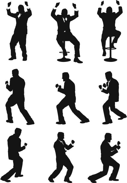 多幅商人打手势的画面图片下载