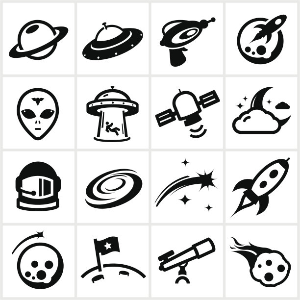 黑色的空间图标图片下载