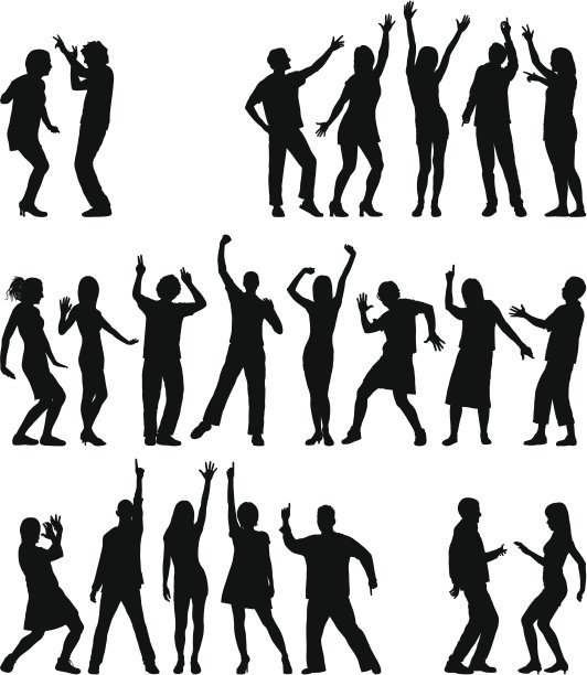 许多非常详细的跳舞的人图片下载