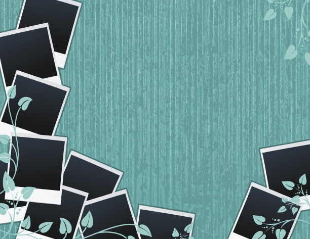 Aqua背景与宝丽来图片下载