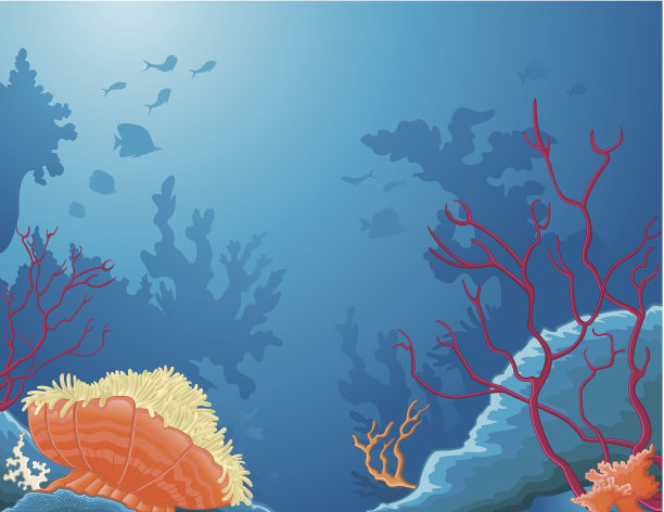 深海背景/ Décor fond marin图片下载