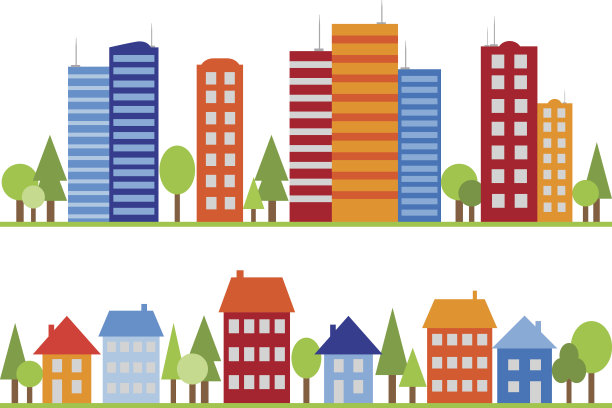 无缝模式的城市，城镇或村庄图片下载