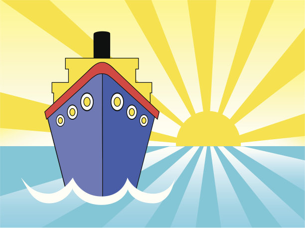 游轮日落图片下载