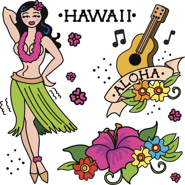 复古纹身-夏威夷图片下载