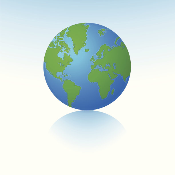 位于中央世界位置的地球仪图片下载