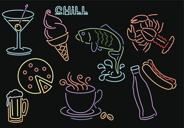 霓虹系列2 -食品饮料图片下载