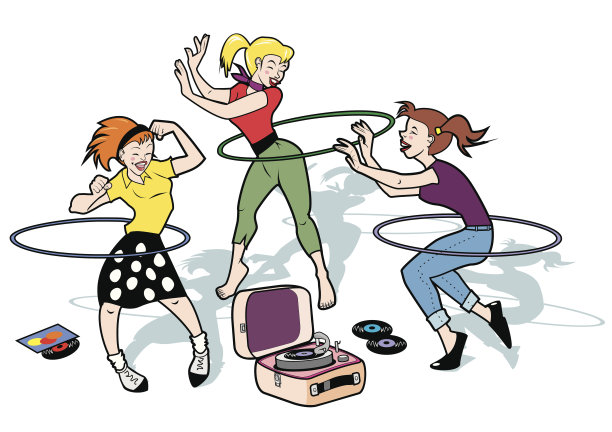 青少年玩呼啦圈图片下载