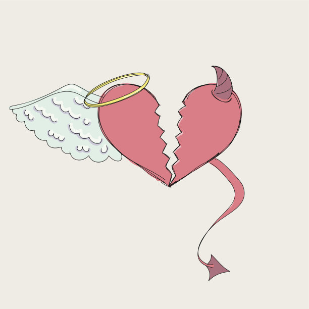 天使与魔鬼分离图片下载
