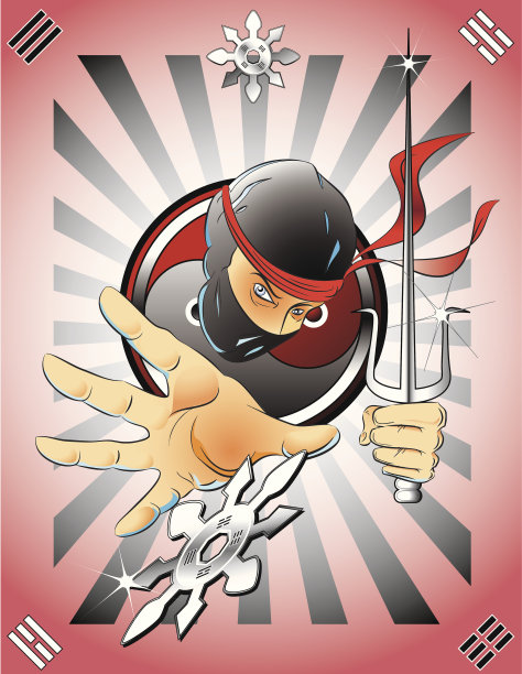 忍者与Sai和Shuriken图片下载