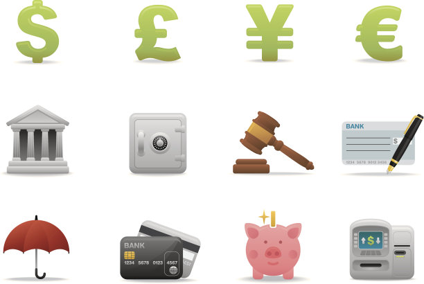 银行和金融图标01 |优质哑光系列图片下载