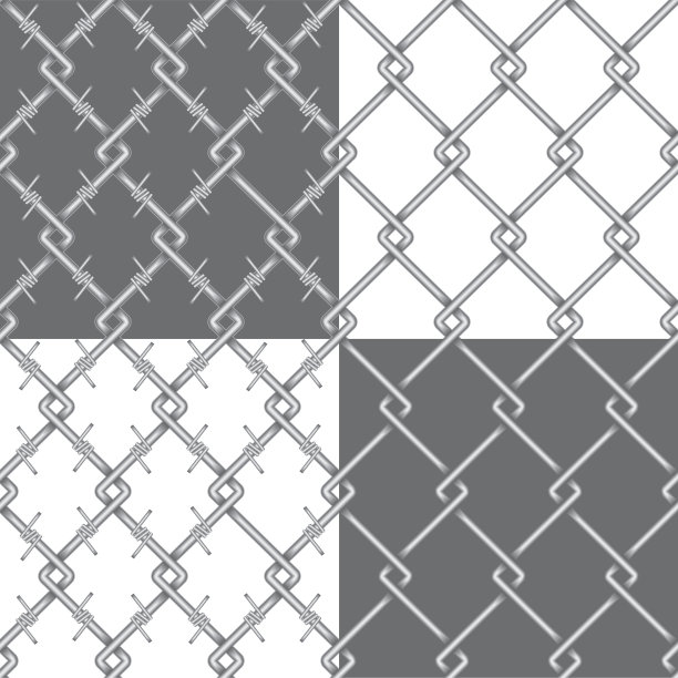 金属链栅和铁丝网图案图片下载