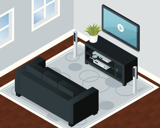 现代家庭娱乐室素材图片