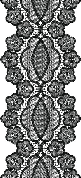 黑色无缝的花边图片下载