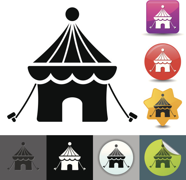 马戏团帐篷图标图片下载