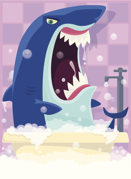 鲨鱼把浴图片下载