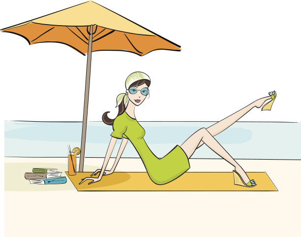 日光浴图片下载