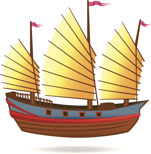 古老的中国帆船图片下载