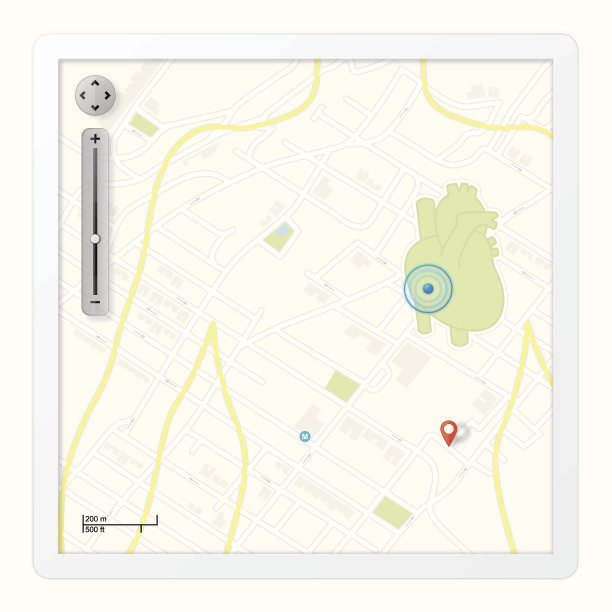 全球定位系统(GPS)的心图片下载