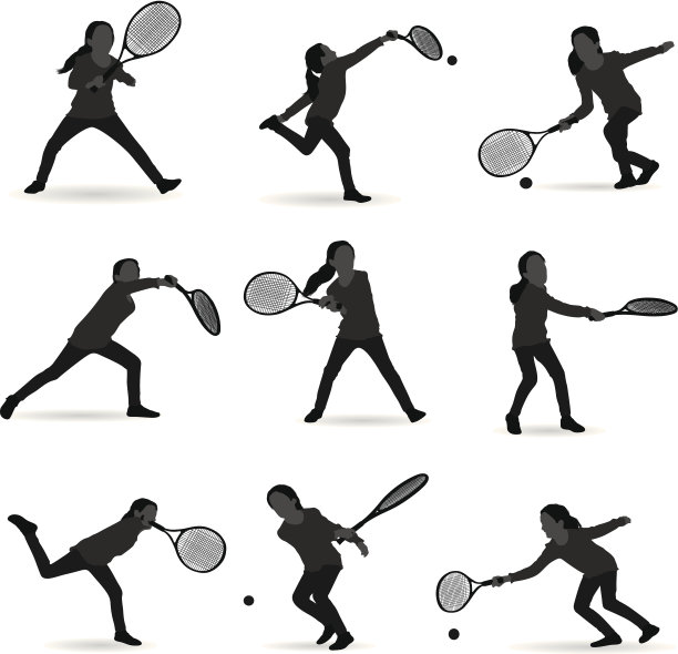 女孩在打网球图片下载