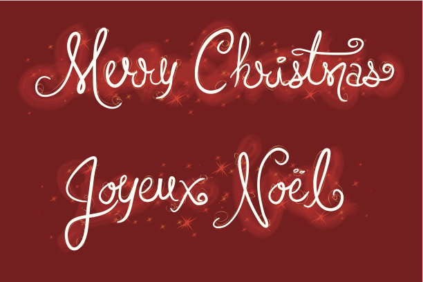 红手画了“圣诞快乐”和“圣诞快乐”的剧本图片下载
